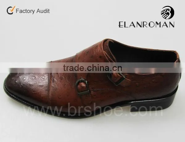 Italian Style Double Monk-strap Soft Genuine Leather Dress Shoes Quality Choice photo-5