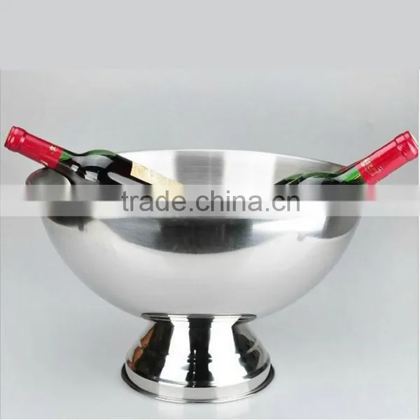 Double Wall Handle Champagne Bucket Cooler Beer Ice Bucket With Leak Mesh and Tong photo-5