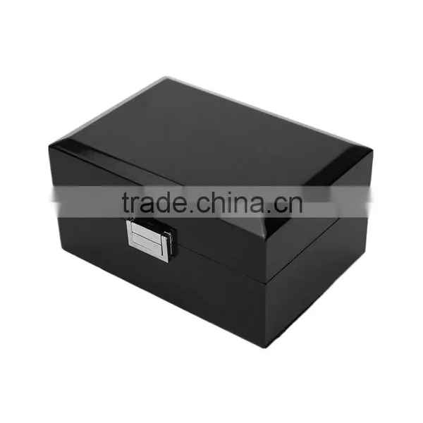 Custom Cheap Single Glossy Wood Luxury Black Lacquer Watch Box Quality Choice photo-4