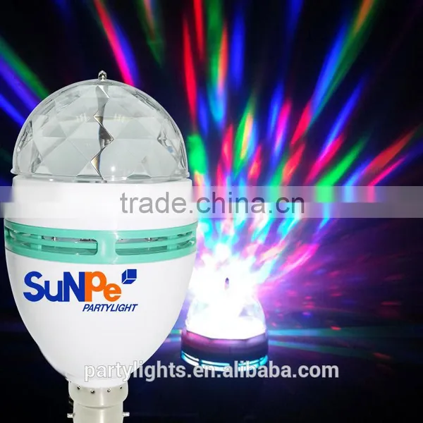 E27 Color Changing Led Rotating Lamp Mini Crystal Magic Ball Light photo-4