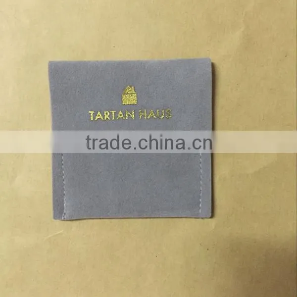 Customized Envelope Shape Velvet Bag for Jewelry With Customized Button Purple photo-2
