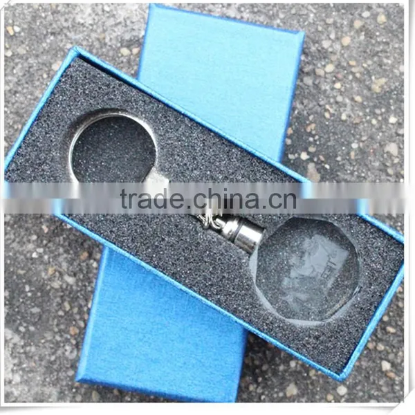 Glass Octagonal Custom Keychain / Promotion Crystal Custom Keychain photo-5