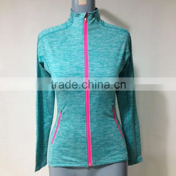 2016 New Sports Jacket Heather Melange Hooded Jacket Runing Jacket photo-2