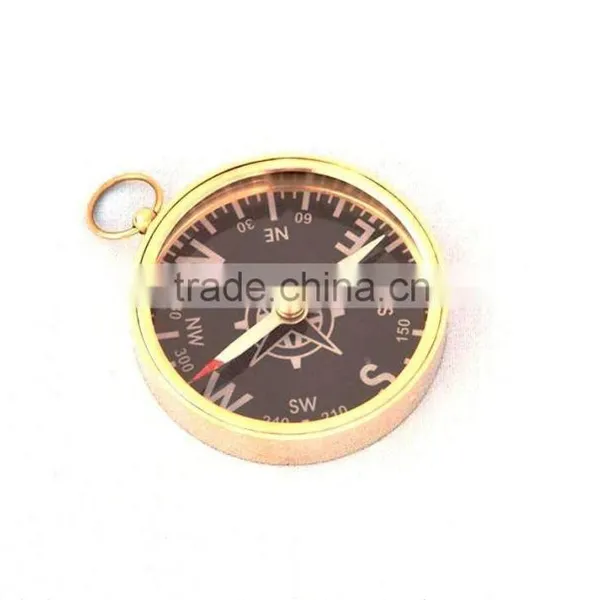 Solid Brass Captain's Black Faced Compass -brass Pendant Compass 13407 photo-3
