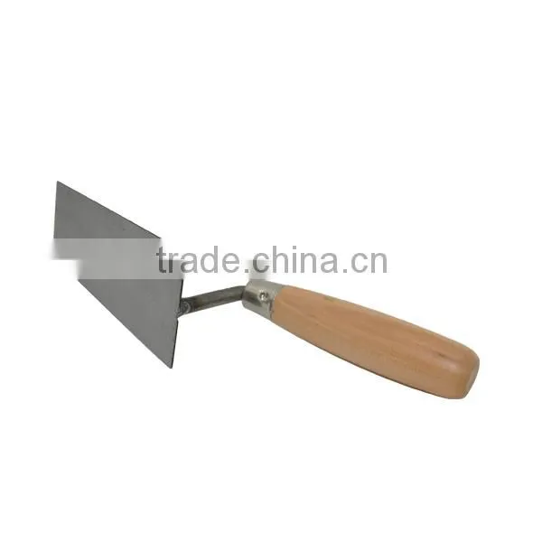 6'' Bricklaying Trowel With Wooden Handle, Carbon Steel Blade Bricklayer Trowel photo-4