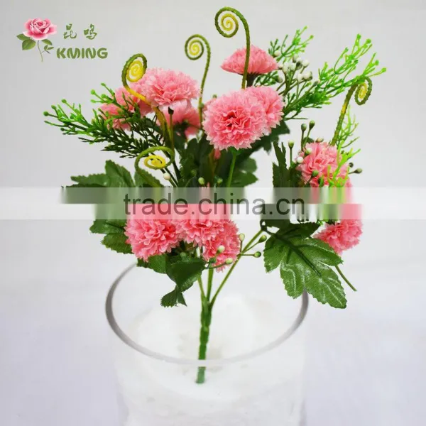 Mini Silk Flower Natual Touch Carnation Cut Flower Prices for Wedding/home Decoration