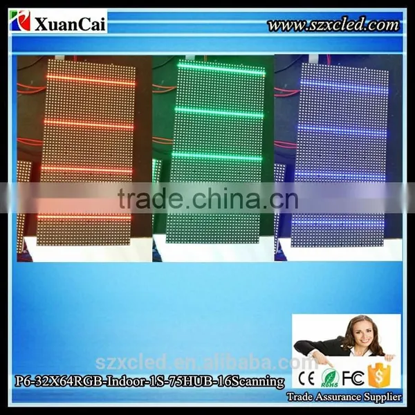 CE RoHS P6-32x64(192X384MM) Indoor Full Color RGB Panels Led Display Module Quality Choice photo-5