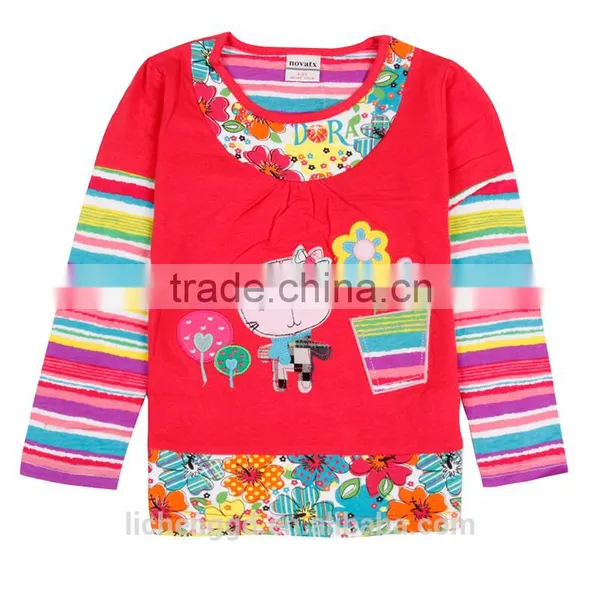 (F5717) 2016 New Nova Kids Wear Brand Baby Girls t Shirts Girls Casual t Shirts Children Clothes Fashion Kids Clothes t Shirts photo-3