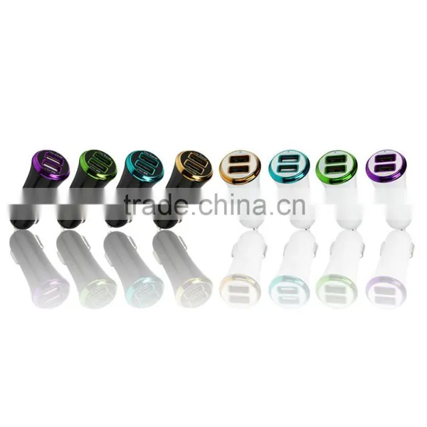 New Design Coloured Usb Car Charger Dual Car Charger Phone photo-5