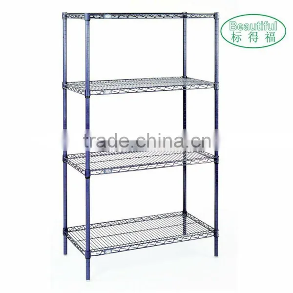 4 Tiers Chrome Wire Shelving