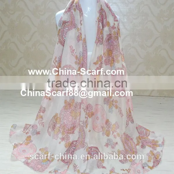 Wholesale Viscose Flower Fashion Scarf photo-6