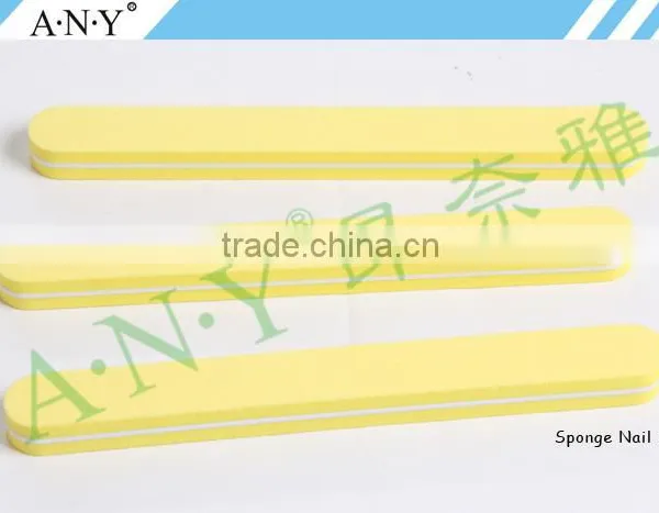 Nail Art Polishing and Shining Yellow Sponge Long Nail File 100/180 Grit photo-2