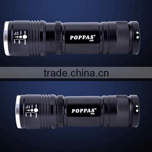 Trade Assurance Aluminum Waterproof 10w Rechargeable Police Flashlight photo-2