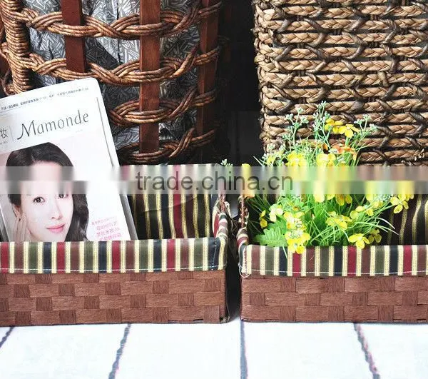 7 Hand Woven - Pastoral Style - Straw - Storage Basket - Storage Basket - Water Basket - Sundry Basket - Woven Basket photo-2