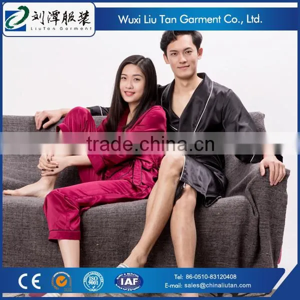 Sexy See Through Unisex Adult Sleepwear in Silk Like Satin Fabric photo-2