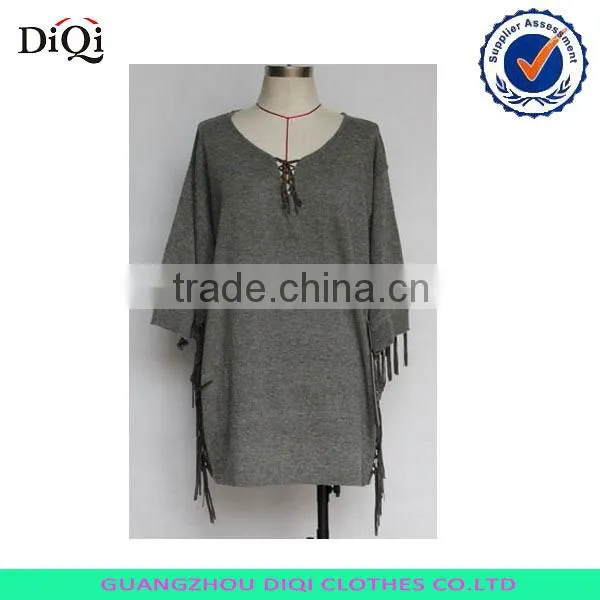 Ladies Long Sleeve Mixed Color Block Pullover Jumper photo-4