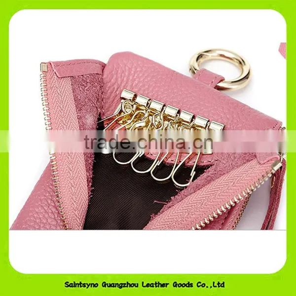 16666 Eco-friendly Cute Key Holder Leather Key Ring Holder for Lady photo-5