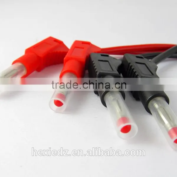 1.2M Dual Transparent Flexible Insulated Stackable 4mm Banana Plug Silicon Cable photo-2