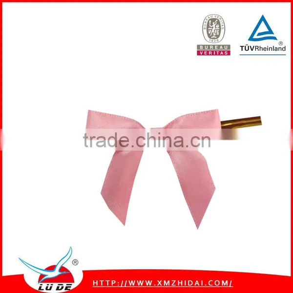 Ribbon Bow With Wire Twist Tie/ribbon Bow Pre-made Bow for Wine Bottle photo-3