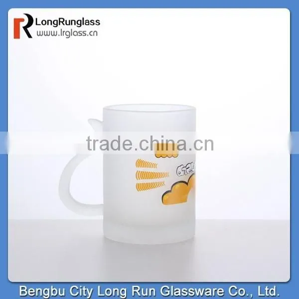 LongRun 296ml Colorful Sprinting Milk Glasses With Handle, Manufacture photo-2
