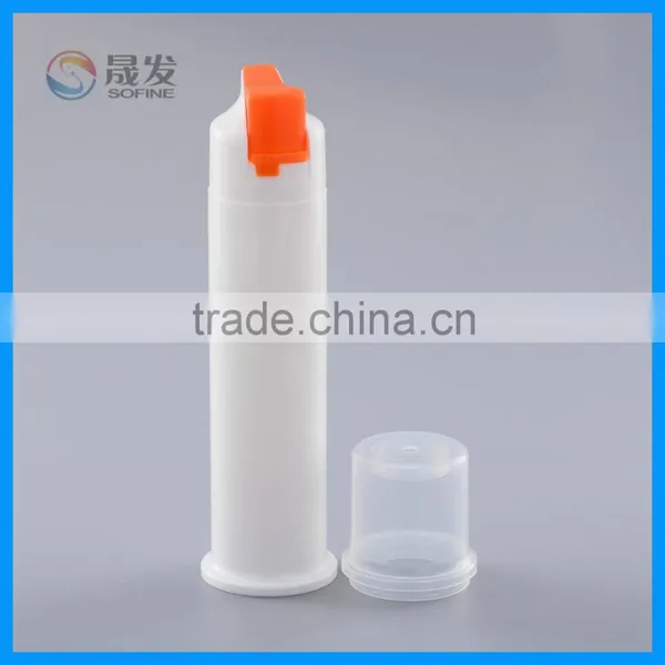 Shantou Factory Price 120ml Empty Plastic Airless Pump Toothpaste Bottle photo-3