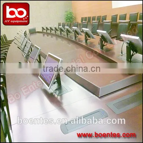 Motorized LCD Monitor Lift With 19 Inch LED Screen for Dubai Meeting Room photo-4