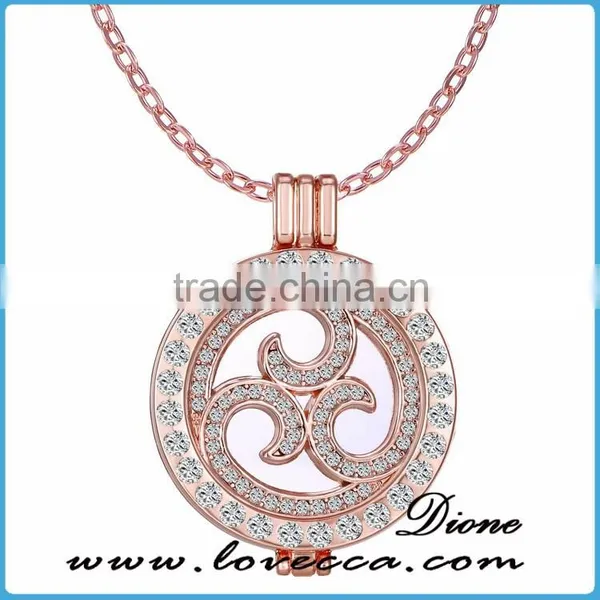 Best Selling Products 2016 Rose Gold Coin Holder Necklace photo-3