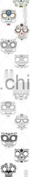Exported Wholesale Body Fashion Water Skull Temporary Tattoo Sticker photo-4