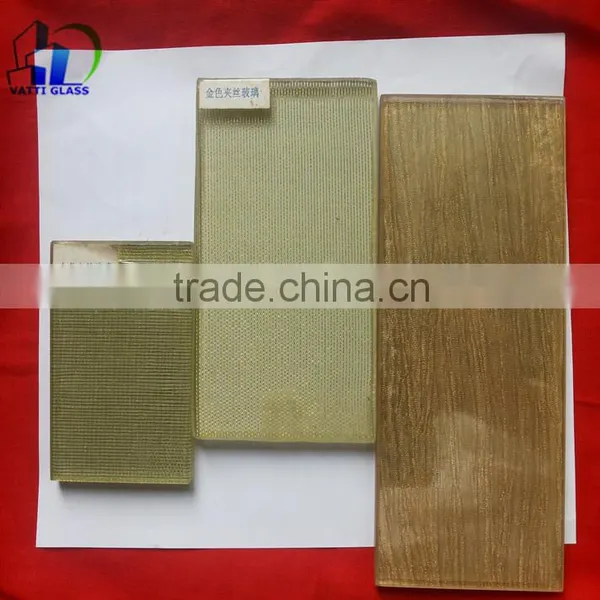 Clear/Colorful Wired Glass Price,Wired Glass Thickness ,Safety Glass for Building photo-3