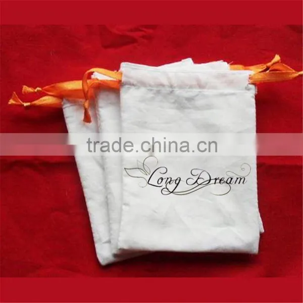 Cheap Customized Muslin Flannel Jewelry Drawstring Bags photo-3