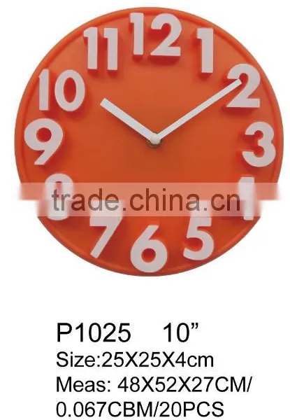 Hot Selling Home Decor 3d Round Plastic Wall Clock photo-3