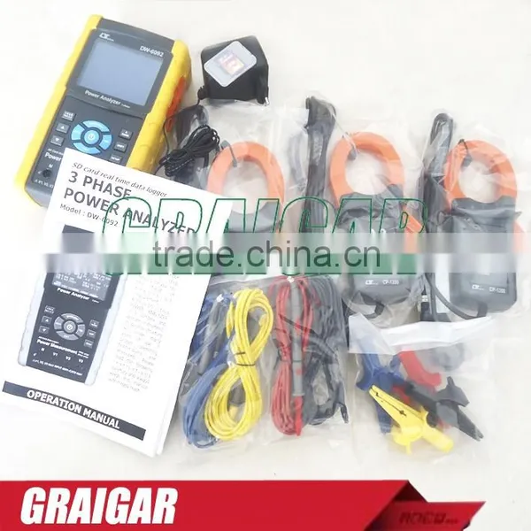 3 Phase Power Analyzer DW-6092 ,10-600ACV,0.2-1200ACA,1-9.999MW,0.01-1Power Factor photo-4