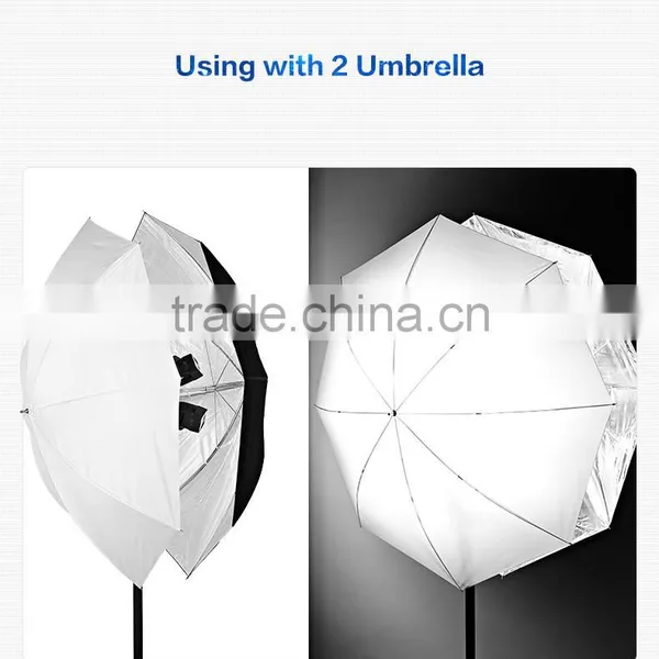 New Released HPUSN 4 in 1 Triple Mount Adapter Speedlite Speedlight Flash Umbrella Holder Light Stand Bracket photo-5