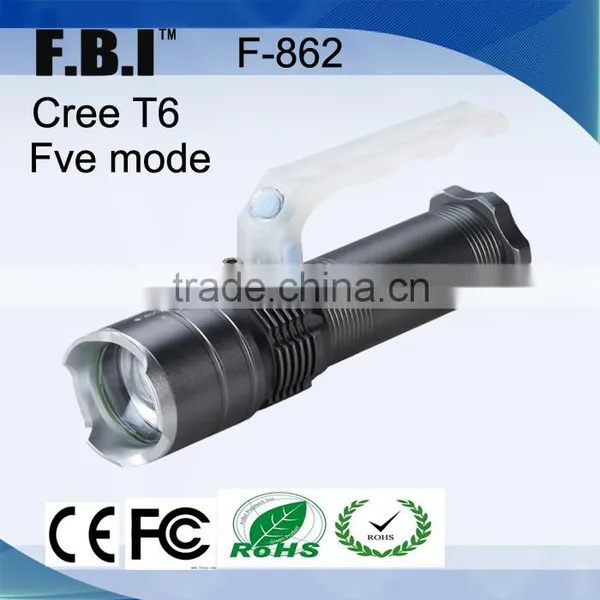 Water Proof Rechargeable Aluminum Body LED Flashlight With Handle