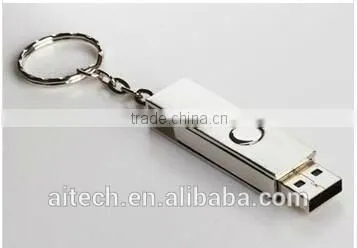 Metal Swivel Usb 4gb , Keychain Usb Drive Laser Print ,engraved Metal Usb photo-3