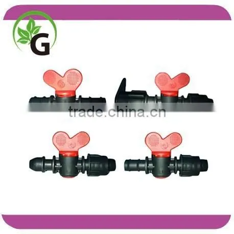 Plastic Irrigation Mini Valves for Hose Layflat Drip Tape, Drip Irrigation Valve for Drip Tape