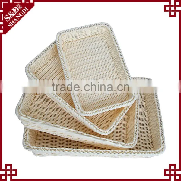 Cheap Wholesales Plastic Rattan Weaving Basket for Hotel Toiletry Storage photo-6