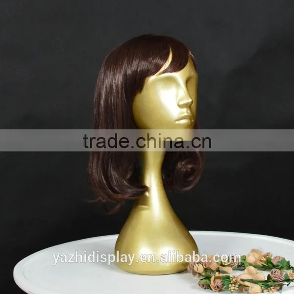 Wholesale Gold Realistic Mannequin Head for Wig and Hat Display photo-2