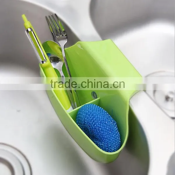 Plastic Multicolor Creative Small Kitchen Sink Scouring Pad Shelves photo-2