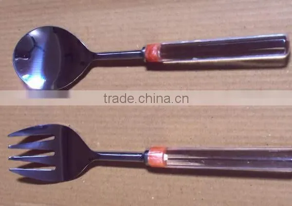Fully Acrylic Handle Salad Serving Set of 2 photo-2