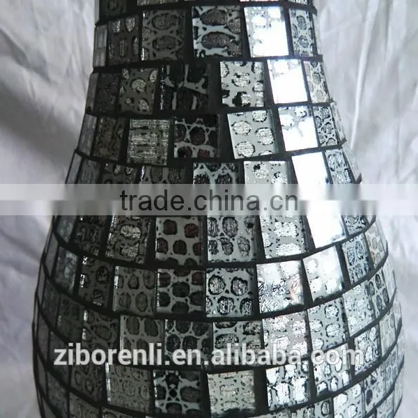 New Design Leopard Print Pattern Oval Shaped Glass Vase photo-2