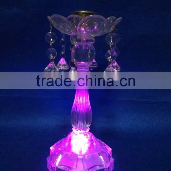 RBG Led Base Acrylic Table Lamp Candle Holder Wedding Decorations photo-2