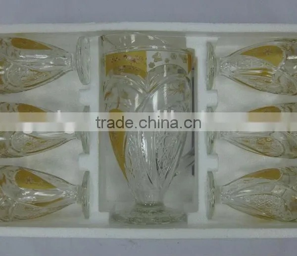 JK033 7pcs Glass Drinking Set With Deco photo-2