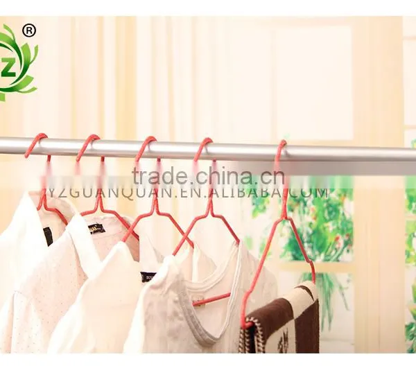 A360 2017 High Quality Clothes Hanger/metal Pvc Coated Laundry Hangerr/Metal PVC Hanger With Curved Shape