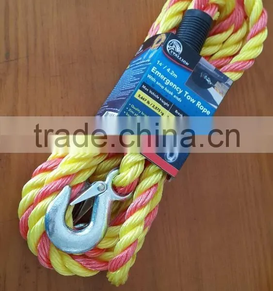 Twisted Tow Rope - Towing Rope With Hooks - Car Recovery Rope - TR30T14X4HA photo-4