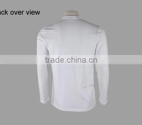 Free Sample Long Sleeves 100% Cotton Screen Printing Plain White Tee Shirt photo-4