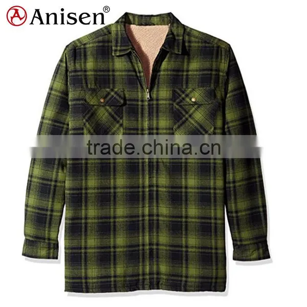Wholesale Fleece Men Plaids Jacket Men Plaids Shirts photo-3