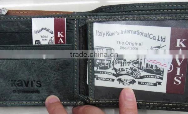 Fashion Hot Real Leather Patches Work Man Popular Notecase photo-4