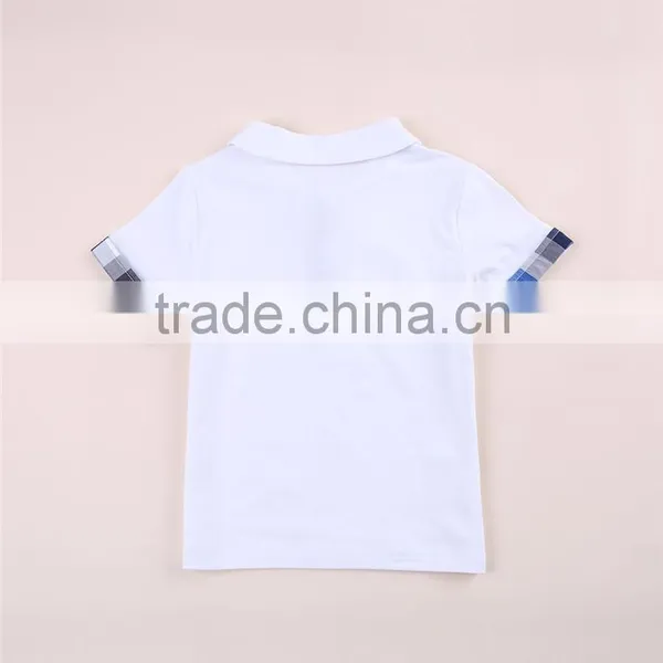 Boys Gender Knitting,Plain Dyed Children Polo t Shirt the Sleeves With Lace photo-5