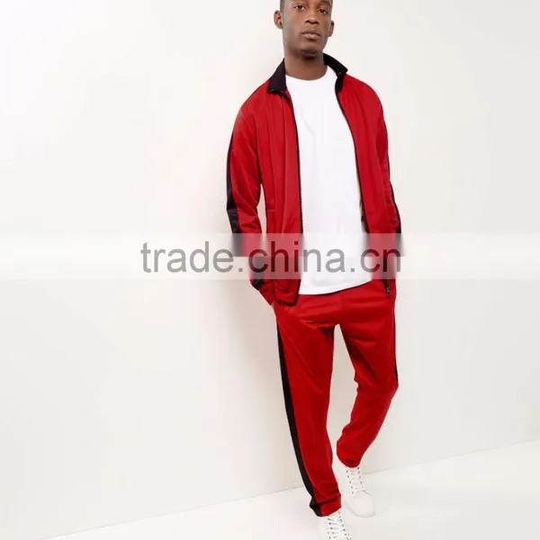 2017 Red Side Stripe Joggers 100% Polyester Straight Leg Sport Gmy Playsuit Matching Jacket Available photo-2